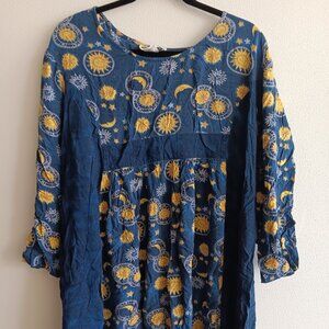 Blue Sun and Moon Dress from WeBeBop